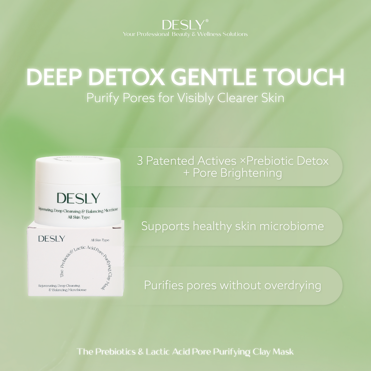 The Prebiotics & Lactic Acid Pore Purifying Clay Mask 80ml