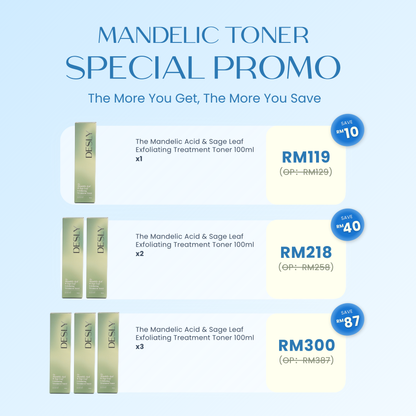 The Mandelic Acid & Sage Leaf Exfoliating Treatment Toner 100ml