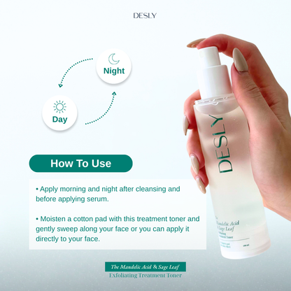 The Mandelic Acid & Sage Leaf Exfoliating Treatment Toner 100ml
