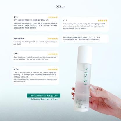The Mandelic Acid & Sage Leaf Exfoliating Treatment Toner 100ml