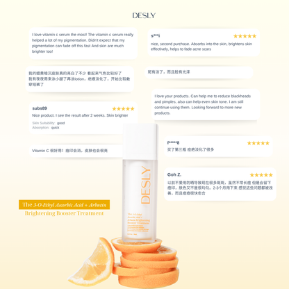 The 3-O-Ethyl Ascorbic Acid + Arbutin Brightening Booster Treatment 30ml
