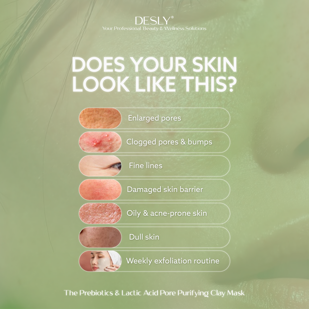 The Prebiotics & Lactic Acid Pore Purifying Clay Mask 80ml