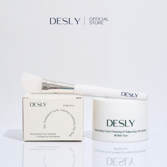 The Prebiotic & Lactic Acid Pore Purifying Clay Mask 80ml with Mask Brush