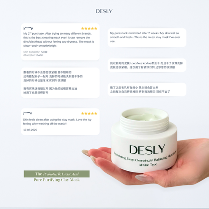 The Prebiotics & Lactic Acid Pore Purifying Clay Mask 80ml