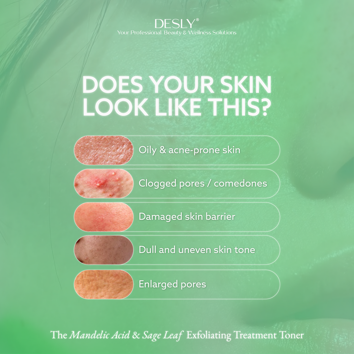 The Mandelic Acid & Sage Leaf Exfoliating Treatment Toner 100ml