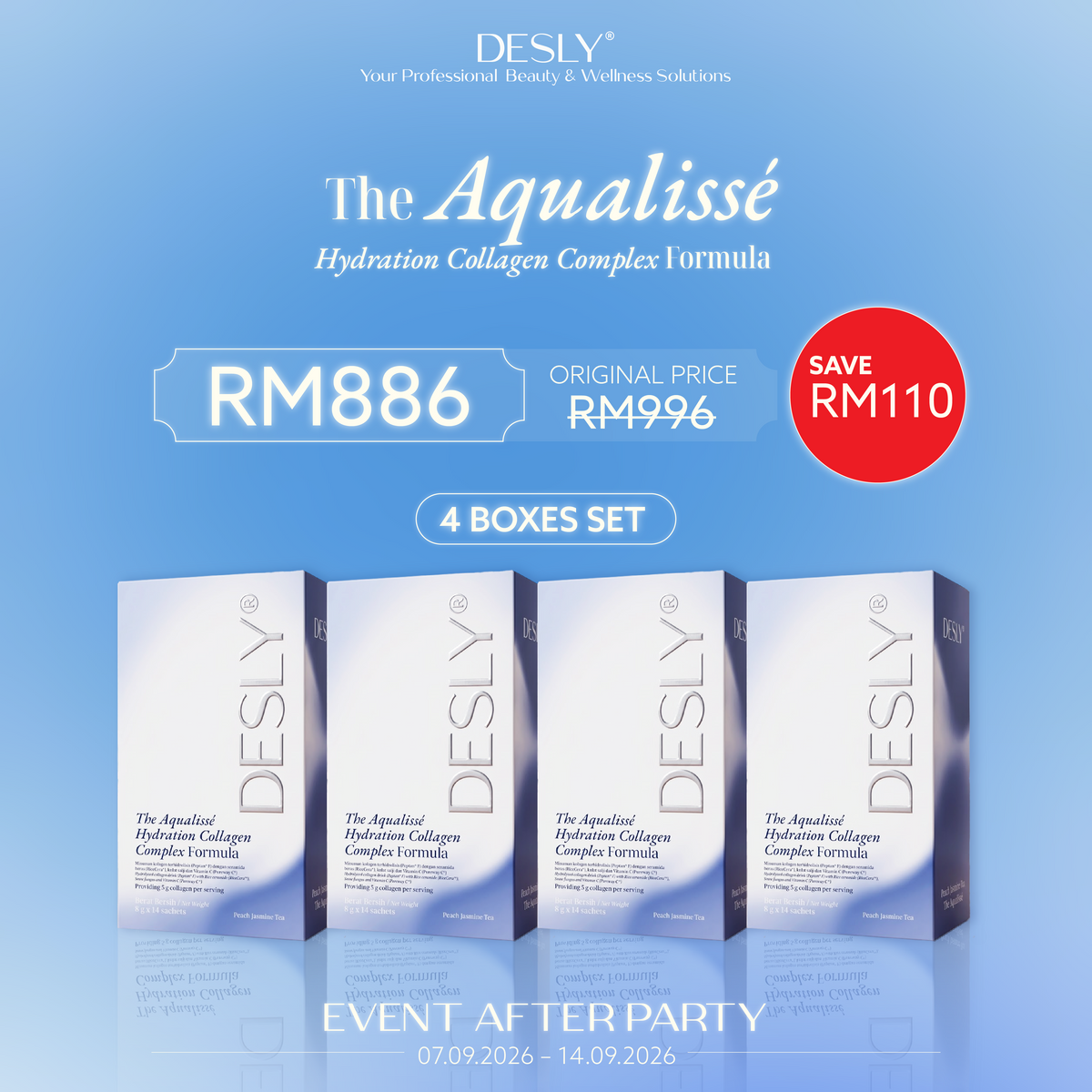 The Aqualissé Hydration Collagen Complex Formula (14 sachets x 8g)