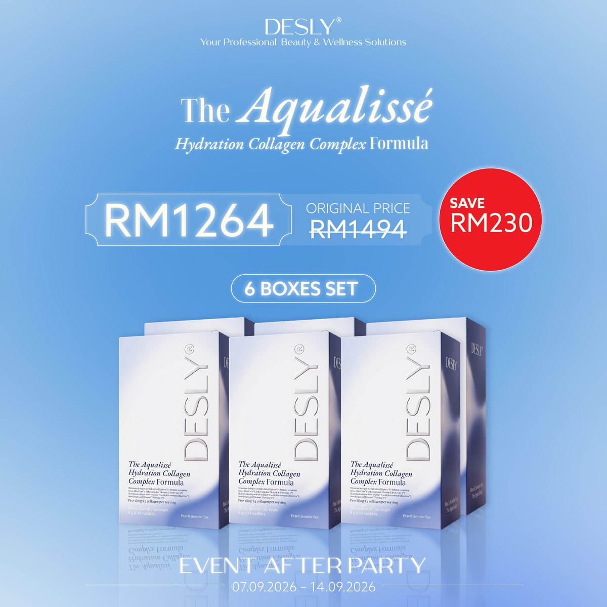 The Aqualissé Hydration Collagen Complex Formula (14 sachets x 8g)