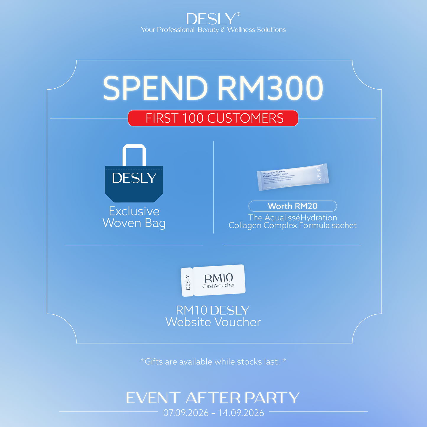 [GWP - NOT FOR SALE] SPEND & GET REWARDS (RM300 Gifts)