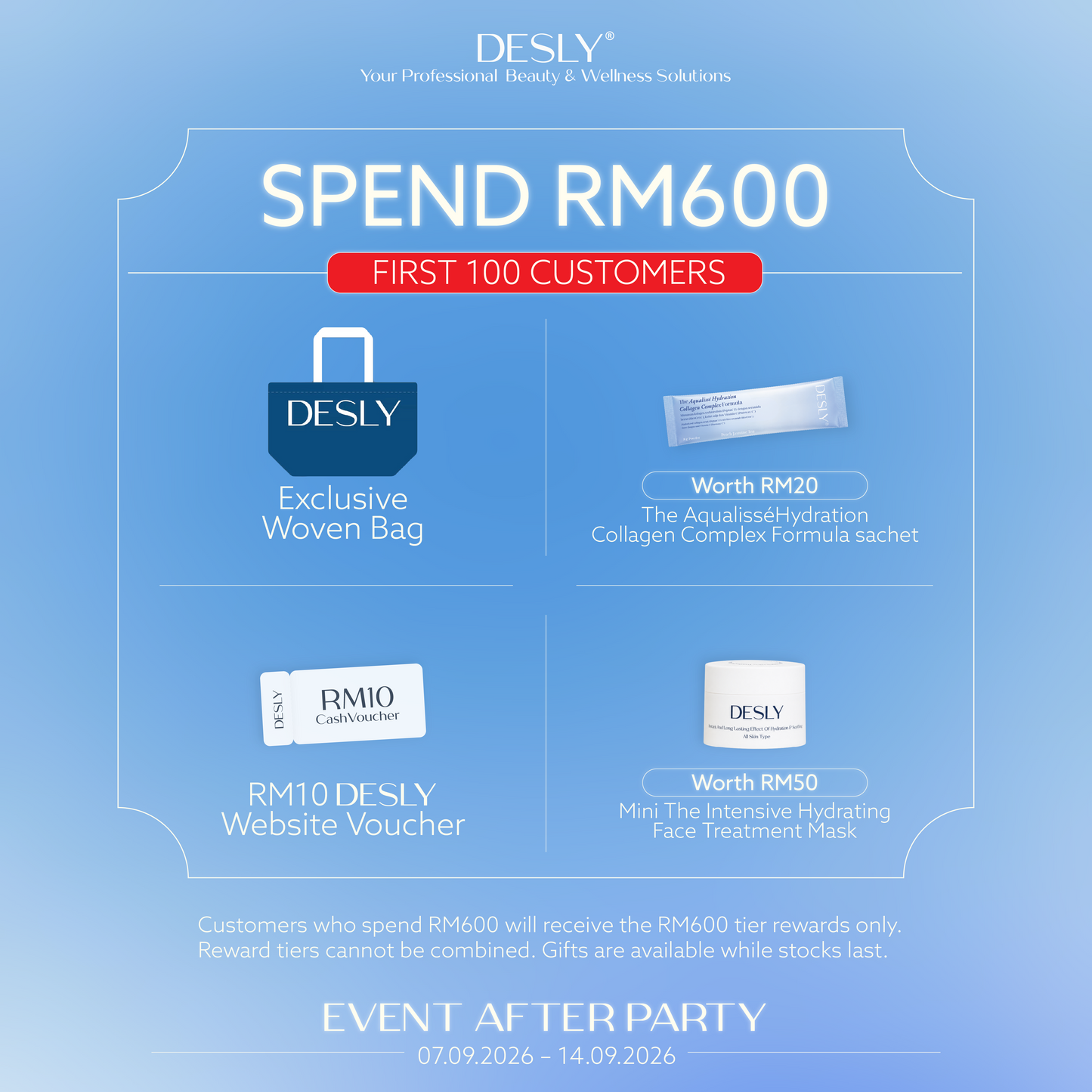 [GWP - NOT FOR SALE]  SPEND & GET REWARDS (RM600 Gifts)